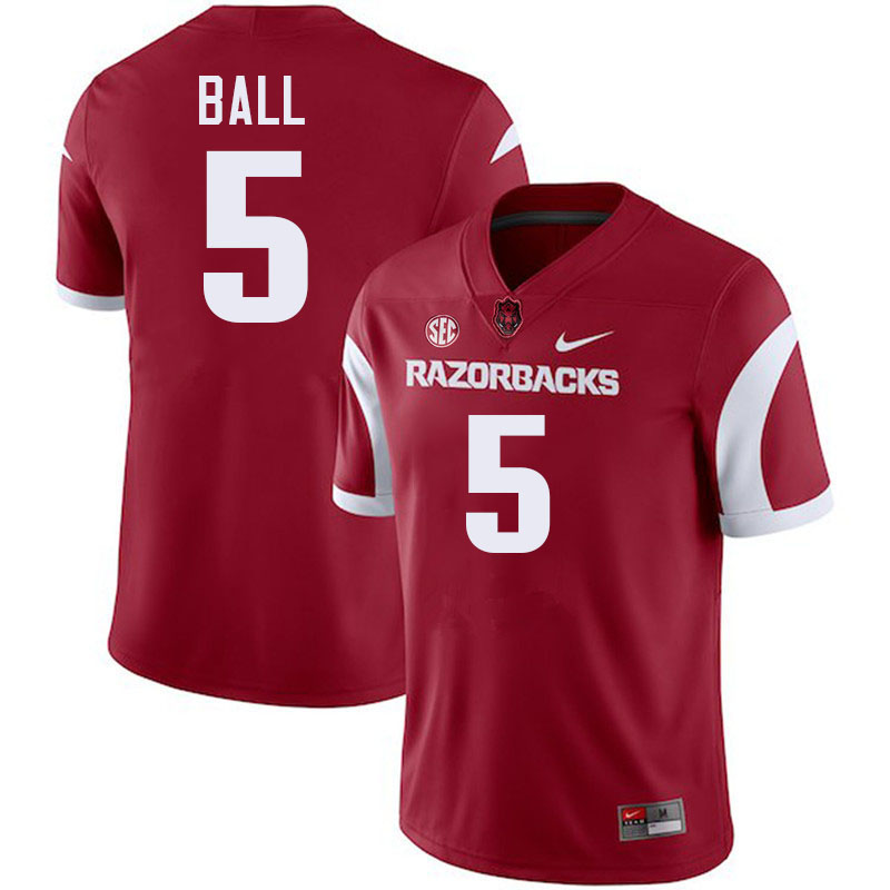 Cameron Ball Arkansas Jersey,Arkansas Razorbacks #5 Cameron Ball Jersey Youth College-Retro Cardinal